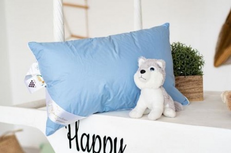 ДЕТСКАЯ ПУХОВАЯ ПОДУШКА «СЕРЫЙ ГУСЕНОК», 38X60 СМ